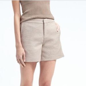 Banana Republic Women’s Ryan Beige with Metallic Silver Shorts